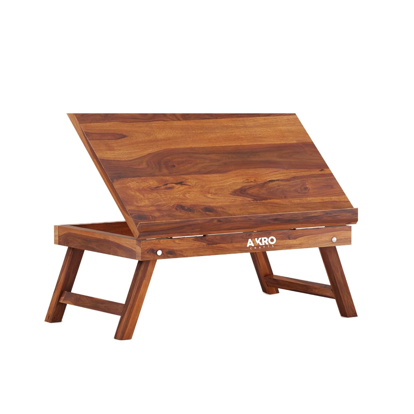 Sheesham Wood Laptop Table / Foldable Bed Table - 1 Year Warranty