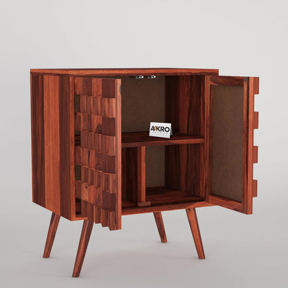 Sheesham Wood Sideboards and Cabinet with 2 Door Storage  - 1 Year Warranty