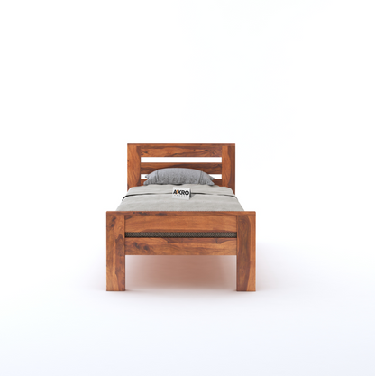 Neil Sheesham Wood Single Bed Without Storage