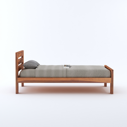 Neil Sheesham Wood Single Bed Without Storage