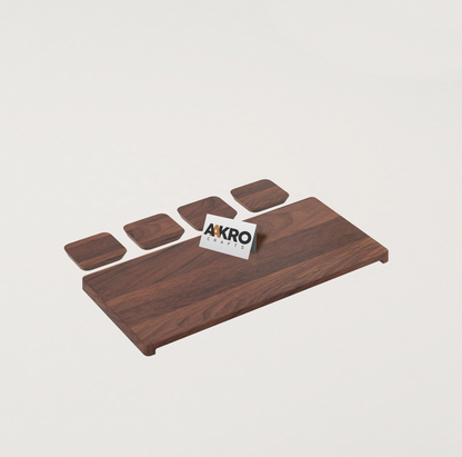 Meta Rectangle Wooded Tray with Toaster, Serve Tea, Coffee, Wine, Classic Wooden Decorative Tray