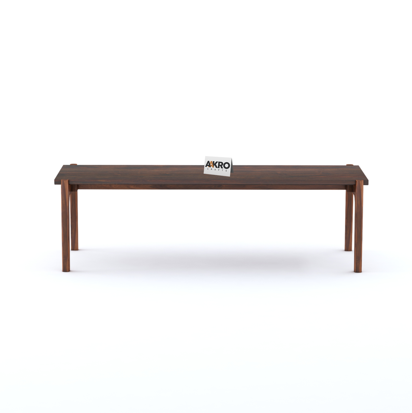 Moon Solid Sheesham Wood 4 Seater Bench for Living Room Bedroom Dining Table, Wooden Bench for Outdoor, Balcony - Walnut Honey Finish