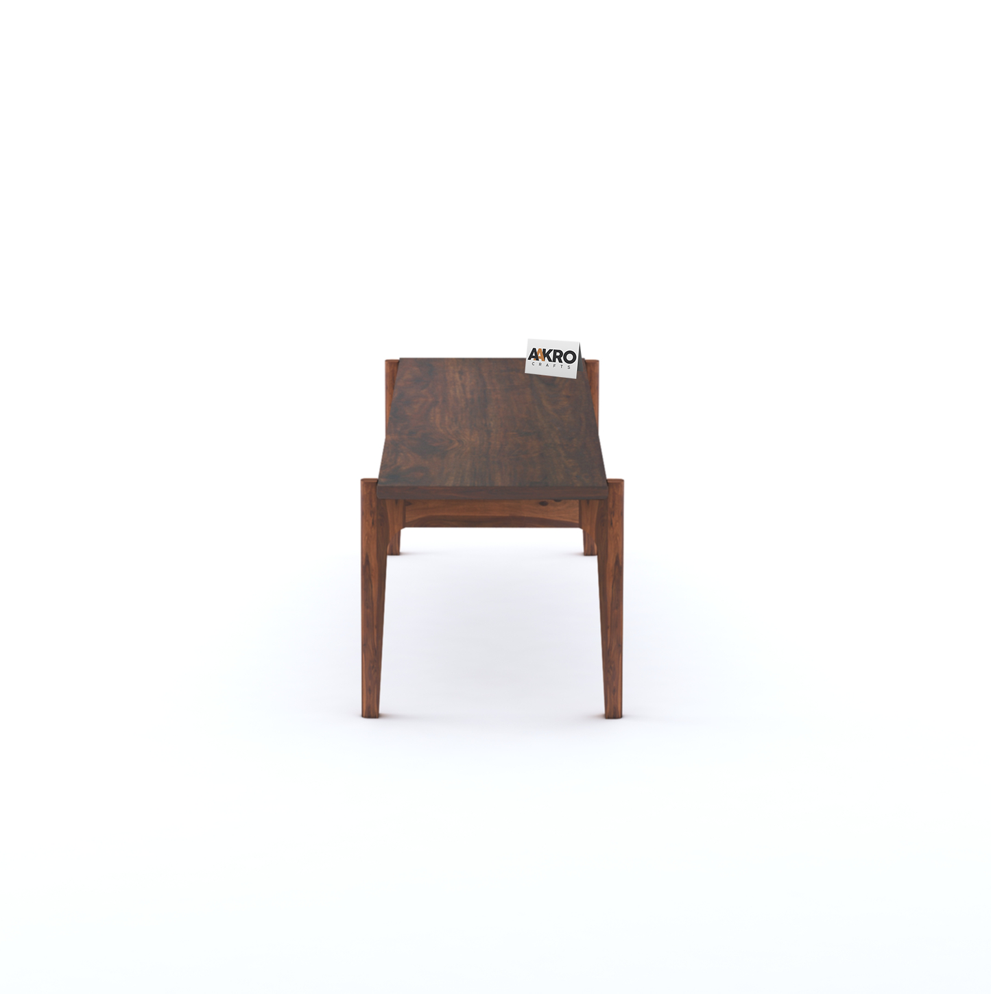 Moon Solid Sheesham Wood 4 Seater Bench for Living Room Bedroom Dining Table, Wooden Bench for Outdoor, Balcony - Walnut Honey Finish