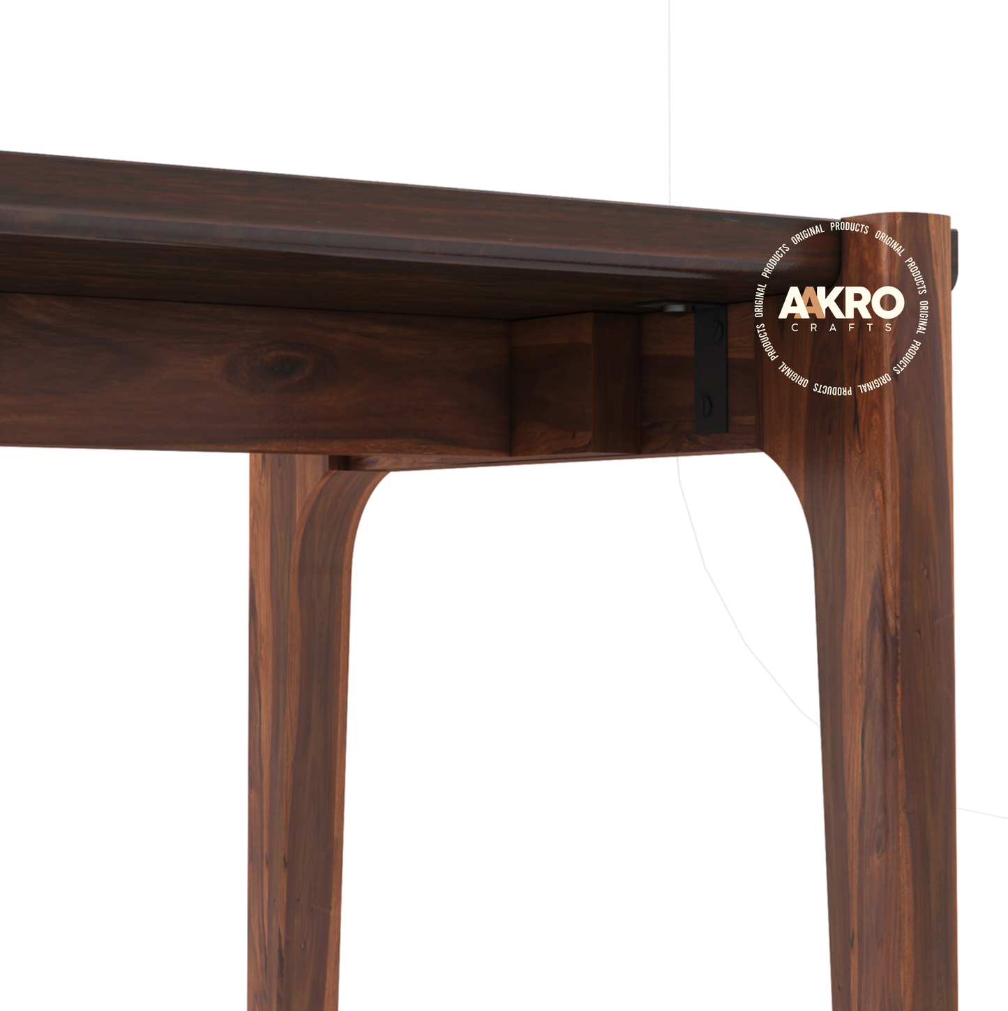 Moon Solid Sheesham Wood 4 Seater Bench for Living Room Bedroom Dining Table, Wooden Bench for Outdoor, Balcony - Walnut Honey Finish
