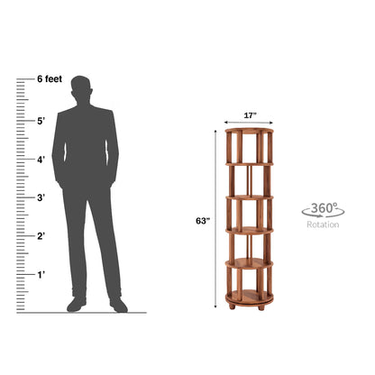 wood 360 rotating bookshelf online price India