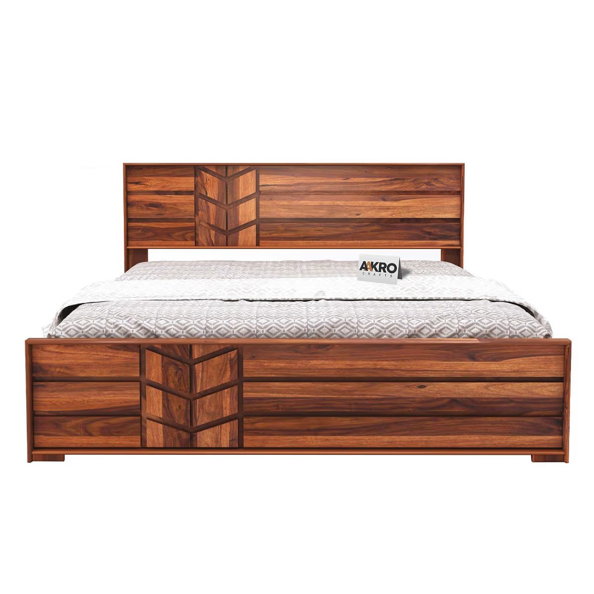 Jaipur Solid Sheesham Wood Box Storage Bed