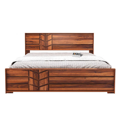 Jaipur Solid Sheesham Wood Box Storage Bed