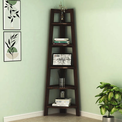 Solid Wood Large Folding Corner Shelf 5 | Wooden corner wall shelves online Rajasthan
