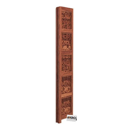 olid Sheesham Wooden Corner Bookshelf, 5Tier Ladder