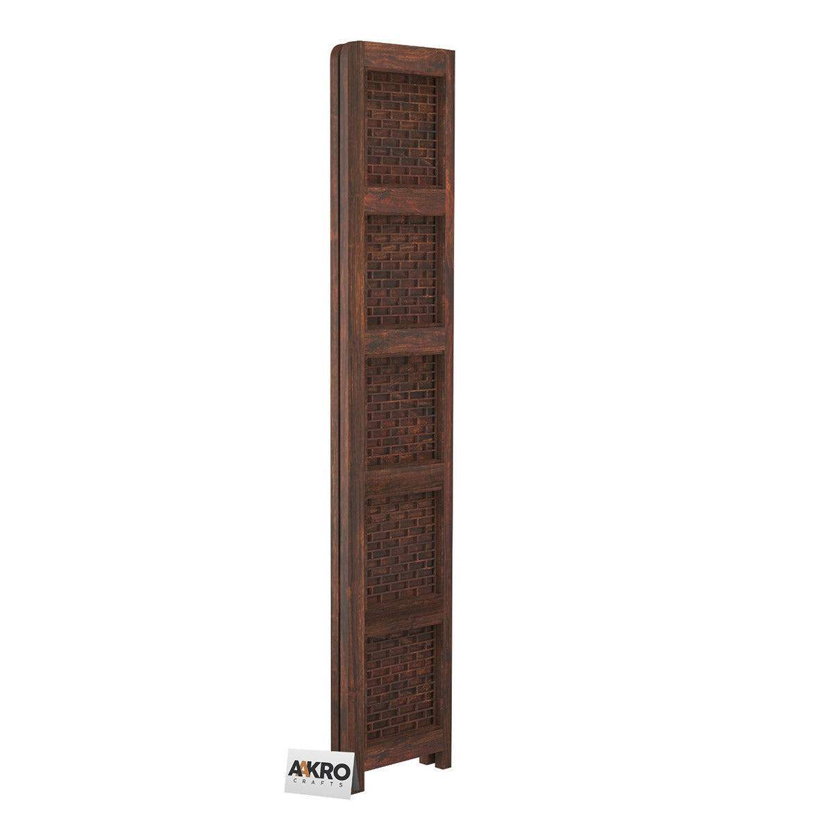 Levi Bookshelf / Display Unit | 5 Tier | Sheesham Wood | Foldable (Walnut Finish)