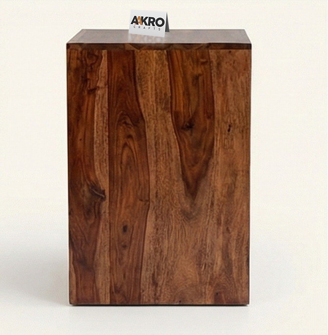 Lexa Sheesham Wood Bedside Organiser