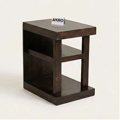 Lexa Sheesham Wood Bedside Organiser