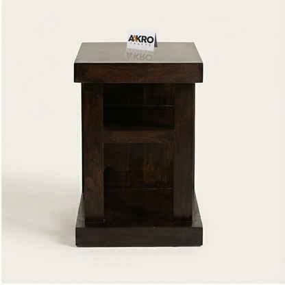 Lexa Sheesham Wood Bedside Organiser