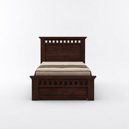 Kuber Expandable Solid Sheesham Wood Single Bed Pull-Out Guest Bed