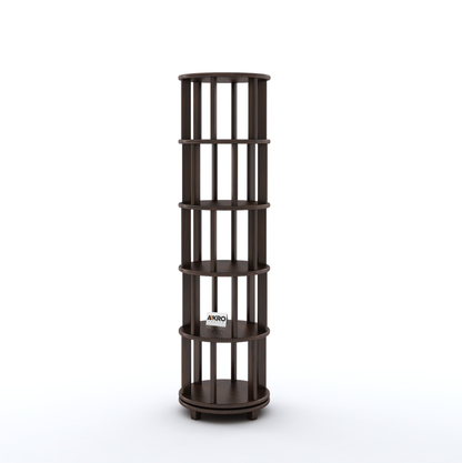 Bassanio Revolving Bookshelf – Solid Wood 360° Tower