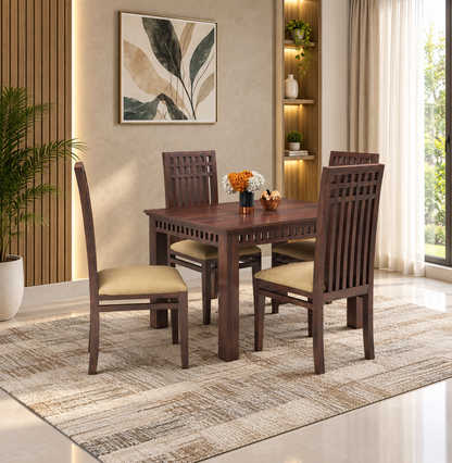 Kuber Solid Sheesham Wood 4 Seater Dining Set