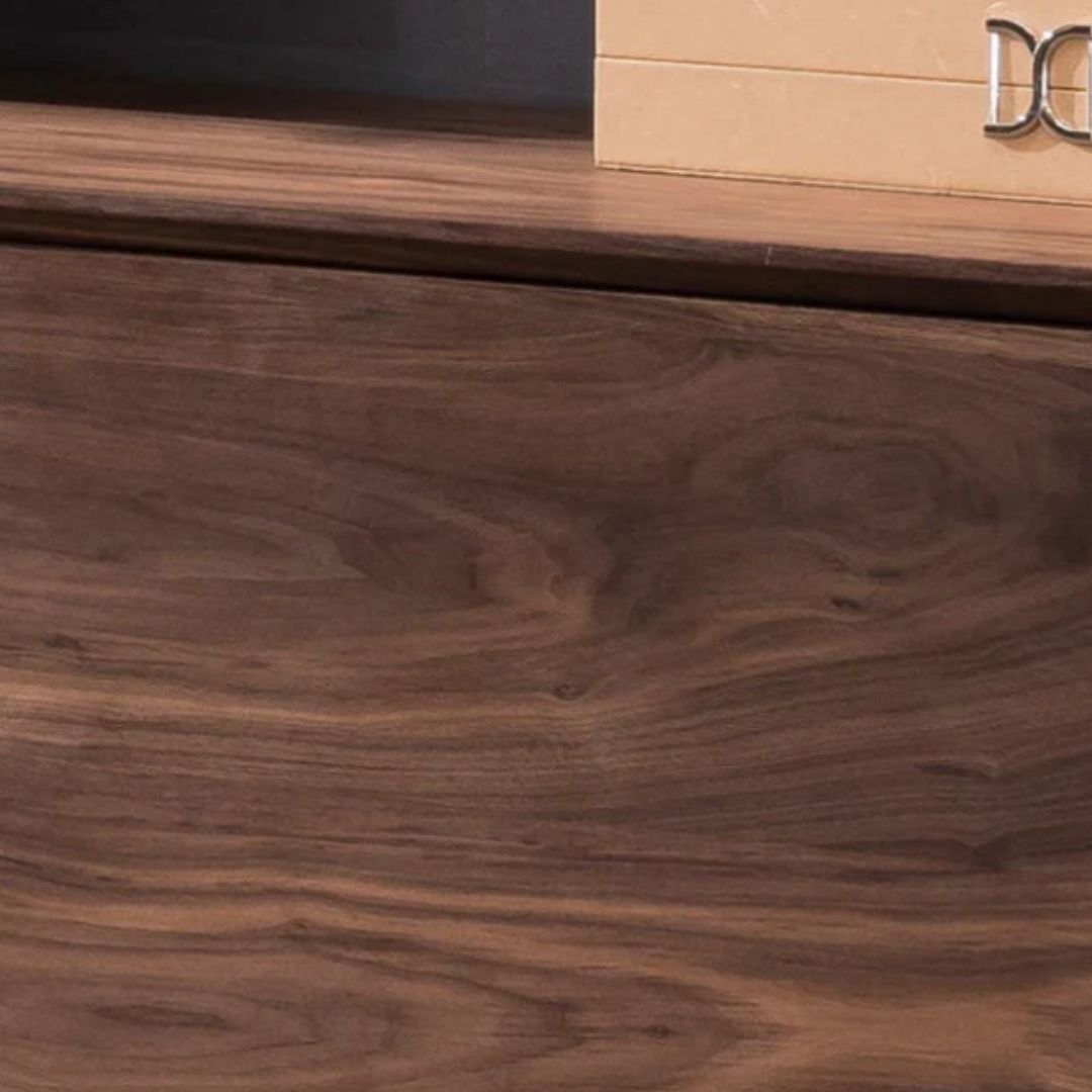 Layvio Solid Wood Tv-Unit 2 Door 2 Drawers & One Shelf In Provincial Teak