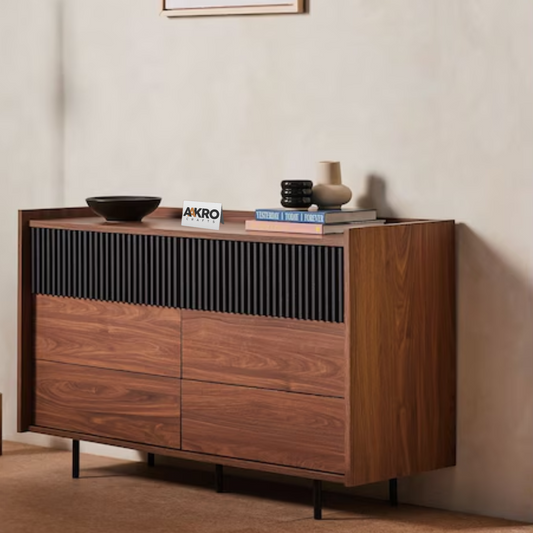 Axon 6 Drawer Chest of Drawers in Dark Walnut Effect