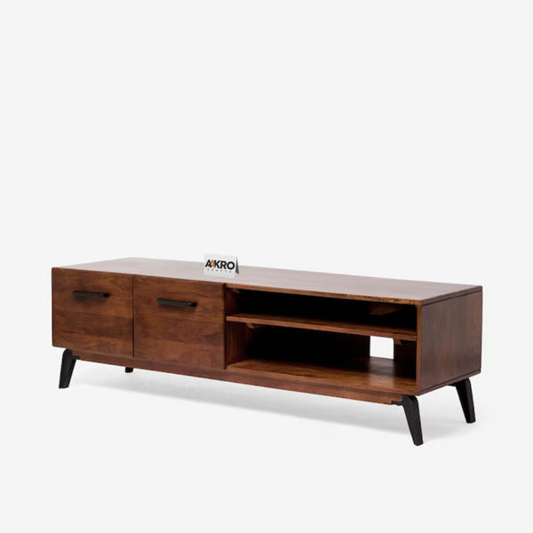 Truva Solid Wood TV Console - Minimalist Design