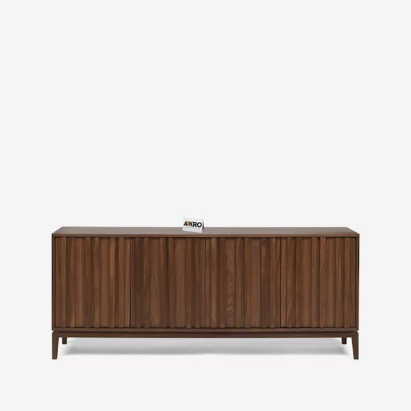 Stowa Solid Wood Sideboard in Walnut Finish - Festive living room storage