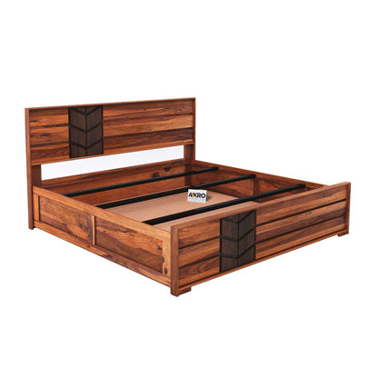 Modern Wooden Double Bed With Storage Box - Jaipur