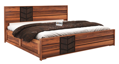 Sheesham Wood Venguard Bed with Box Storage  - 1 Year Warranty