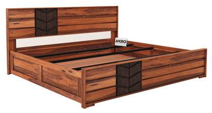 Sheesham Wood Venguard Bed with Box Storage  - 1 Year Warranty