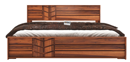 Venguard Sheesham Wood Bed with Box Storage  - 1 Year Warranty